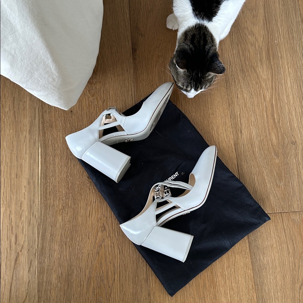 Prada Mary Jane’s SS’15 Grey Double Buckle Mary Jane Pump - used ONCE - Picture 14 of 16